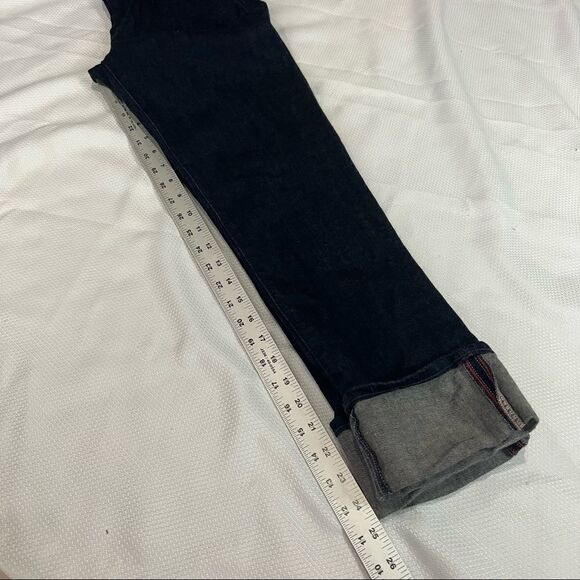 AG Adriano Goldschmied The Stevie Cuff Dark Wash‎ Slim Straight Cuffed Jeans - Picture 5 of 8